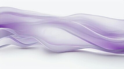 Abstract Purple Liquid Flowing and Swirling Smoothly on a White Background