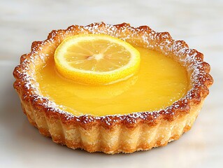 Elegant Classic Lemon Tart on Display