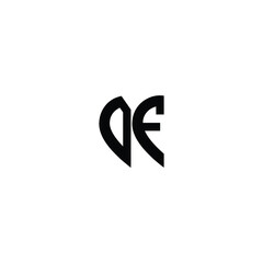Fototapeta premium DF monogram logo design letter text name symbol monochrome logotype alphabet character simple logo