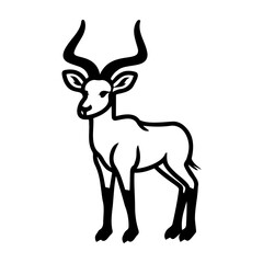 Obraz premium Elegant Antelope Silhouette for Nature Themes