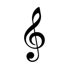 Fototapeta premium Elegant Treble Clef Illustration for Music Design