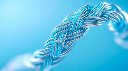 blue and white cable