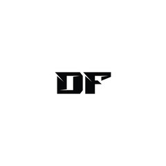 DF monogram logo design letter text name symbol monochrome logotype alphabet character simple logo
