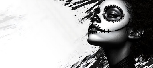 Person with Face Paint Art