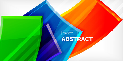 Vector abstract color geometric shapes. Illustration For Wallpaper, Banner, Background, Card, Book Illustration, landing page