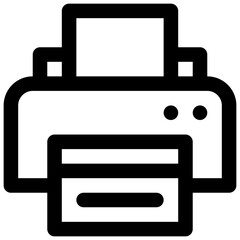 Printer. Editable stroke vector icon.