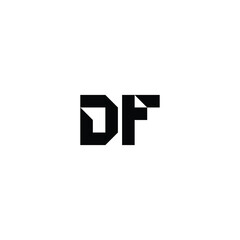 DF monogram logo design letter text name symbol monochrome logotype alphabet character simple logo