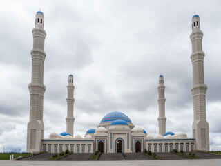 Nur-Sultan Kazakhstan largest big mosque Astana in Central Asia.