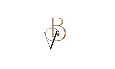 VB, BV , B , V, Abstract Letters Logo Monogram	