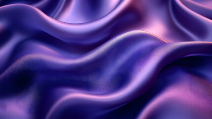 Fototapeta premium Purple Satin Fabric Draped in Soft Waves - Elegant and Luxurious Texture