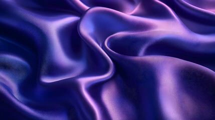 Fototapeta premium Purple Satin Fabric Draped and Folded: Soft, Smooth, and Elegant Texture