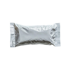 Aluminum Foil Plastic, Pillow Snack Packaging, Mockup, Template, Isolated Transparent, Generative AI