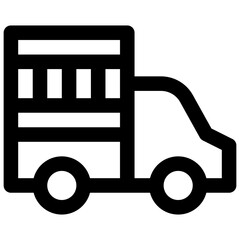 Delivery. Editable stroke vector icon.