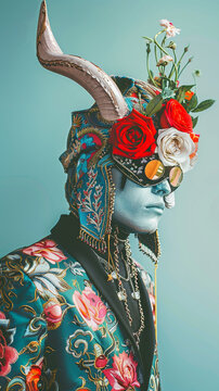 person with a flower