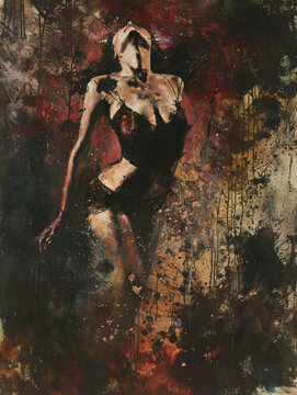 woman in a forest