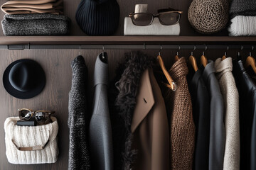 Winter Wardrobe with Coats, Knitwear, and Accessories