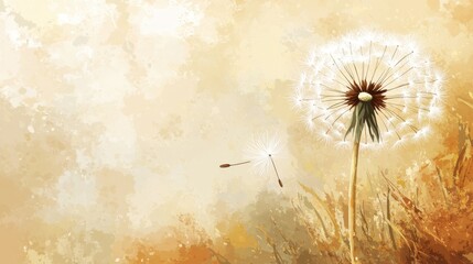 An elegant dandelion illustration on a soft neutral backdrop, perfect for conveying heartfelt condolences and support for those experiencing loss and grief.