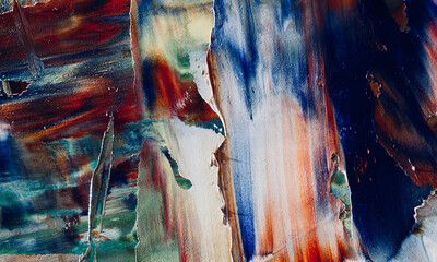 Abstract background art . Ethnic pattern. Mixtures of oil paint. Trendy hand painting canvas. Wall...