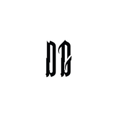 DG monogram logo design letter text name symbol monochrome logotype alphabet character simple logo
