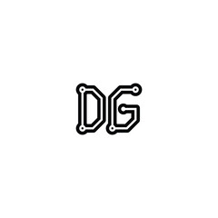 DG monogram logo design letter text name symbol monochrome logotype alphabet character simple logo