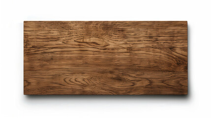 Wooden Sign with Detailed Texture, Isolated on White Background, High Resolution, Top View, Abundant Copy Space for Text, Rich Depth of Field, Ideal for Custom Messages