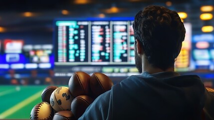 image of a man sport betting