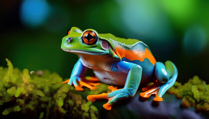 Close-Up of a Frog in its Natural Habitat