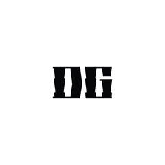 DG monogram logo design letter text name symbol monochrome logotype alphabet character simple logo