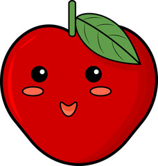 Cute apple outline