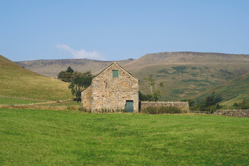 Olf stone farm house in Edale, Peak District