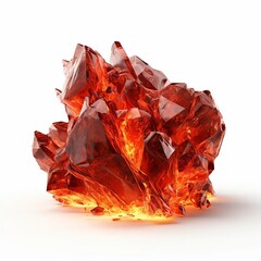 red crystal ball with colour white full  background Generative AI