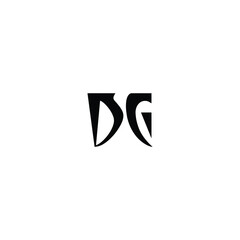 DG monogram logo design letter text name symbol monochrome logotype alphabet character simple logo