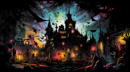 Obraz premium scary halloween background