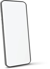 smartphone with blank white screen