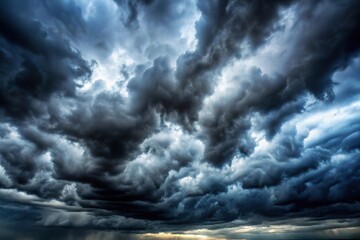 Obraz premium Ominous dark clouds covering the sky