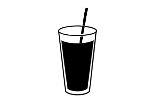 recommend clip art: Cold drink silhouette, cold drink vector icon, cup with straw vector silhouette