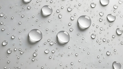 Water Drops on a Smooth Surface - Abstract Photography
