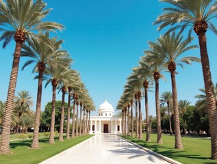Fototapeta premium mosque in a beautiful landscape