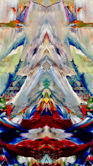 Abstract background art . Ethnic pattern. Mixtures of oil paint. Trendy hand painting canvas. Wall decor and Wall art prints Idea. 3D Texture. Art object