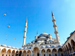 Obraz premium blue mosque city