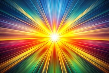 Obraz premium Colorful Retro Sunburst Background with Long Exposure Radial Lines for Vibrant Designs