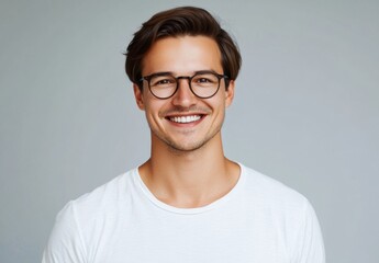 Happy Man in Glasses.