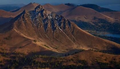 Naklejka premium mountains in the morning