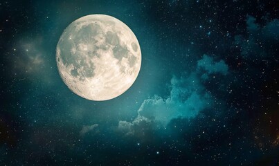 Naklejka premium Full moon