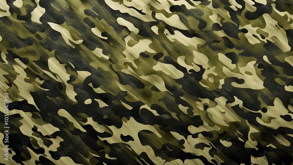 Sticker camouflage hunting style dirty khaki background