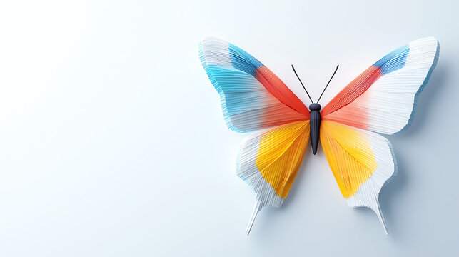 A stunning low poly butterfly art piece showcasing vibrant wings in a streamlined design emphasizing aesthetic beauty and creativity