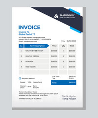 Modern Invoice form design template vector, Creative And Modern Invoice Design 2025/2026, New Invoice Template Design