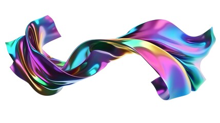 Fototapeta premium Iridescent shape, 3d render