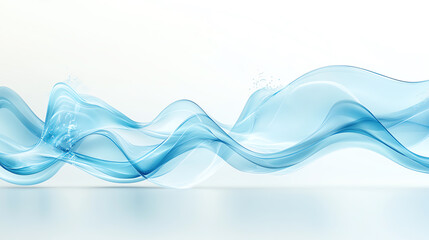 A mesmerizing hologram of ocean waves gracefully flowing across a tranquil surface in digital artistry