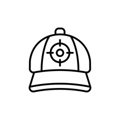 Target practice outline icons, minimalist vector illustration ,simple transparent graphic element .Isolated on white background